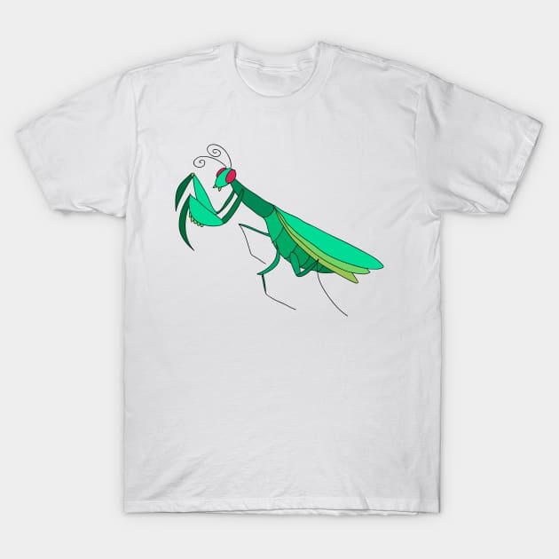 Cute Praying Mantis T-Shirt by saradaboru